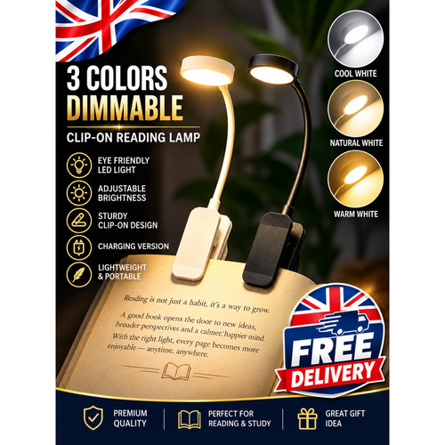 Book light led clip - book, reading