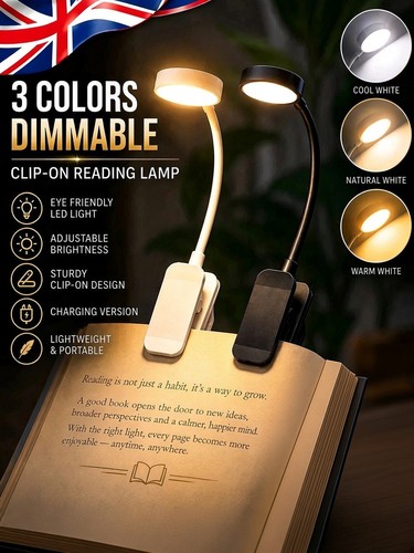 Book light led clip - book,