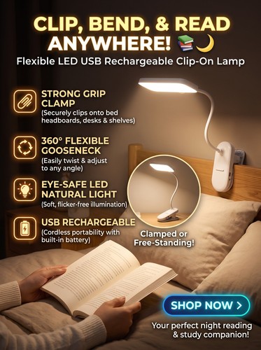Led usb rechargeable clamp - led,