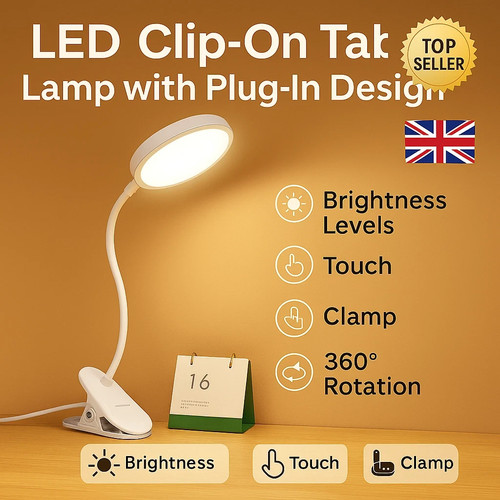 Clip desk lamp usb - clip, on