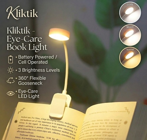 Book light led clip - clip-on, reading