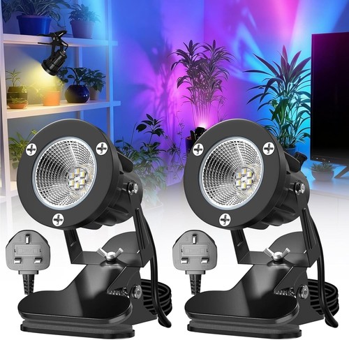 2pcs rgb led clip spotlight - 2pcs,