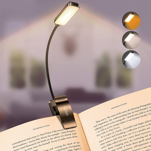 Led clip book light - clip-on,