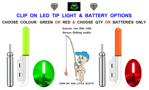 Fishing clip led rod tip - on,